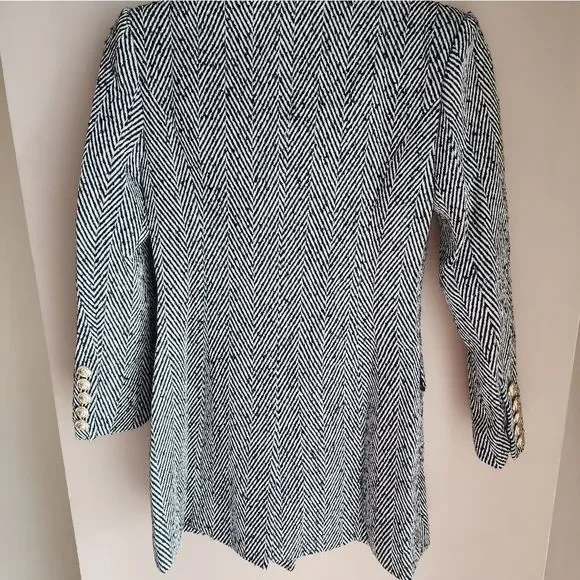 Double breasted striped wool coat - Picture 9 of 10